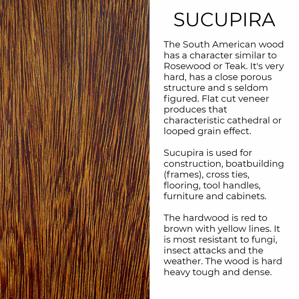 Sucupira wooden phone case held in hand, showcasing its unique grain and finish.