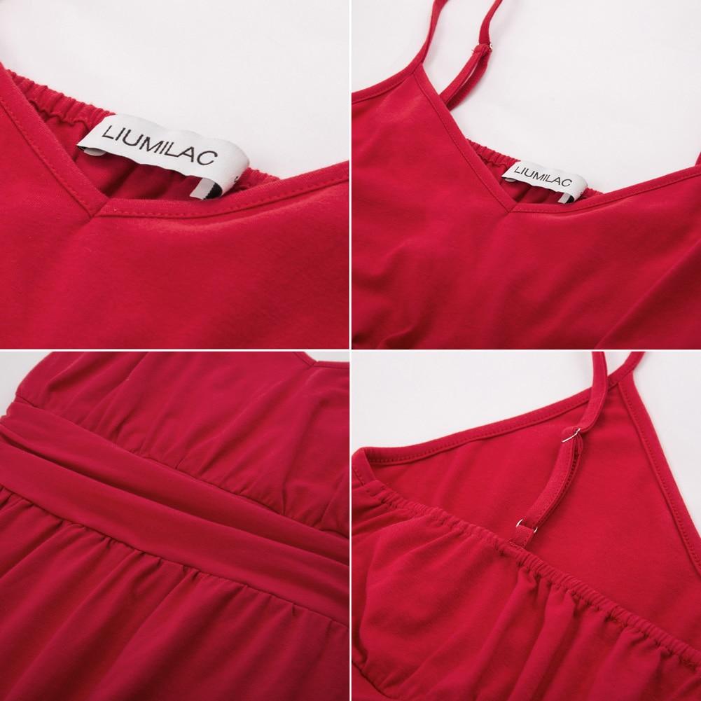 A stylish summer dress featuring spaghetti straps and a V-Neck, designed in an A-Line silhouette with a pleated waist.