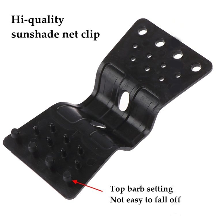 Sunshade Net Clip made of durable PP material, designed for securing greenhouse shade nets and outdoor tents.