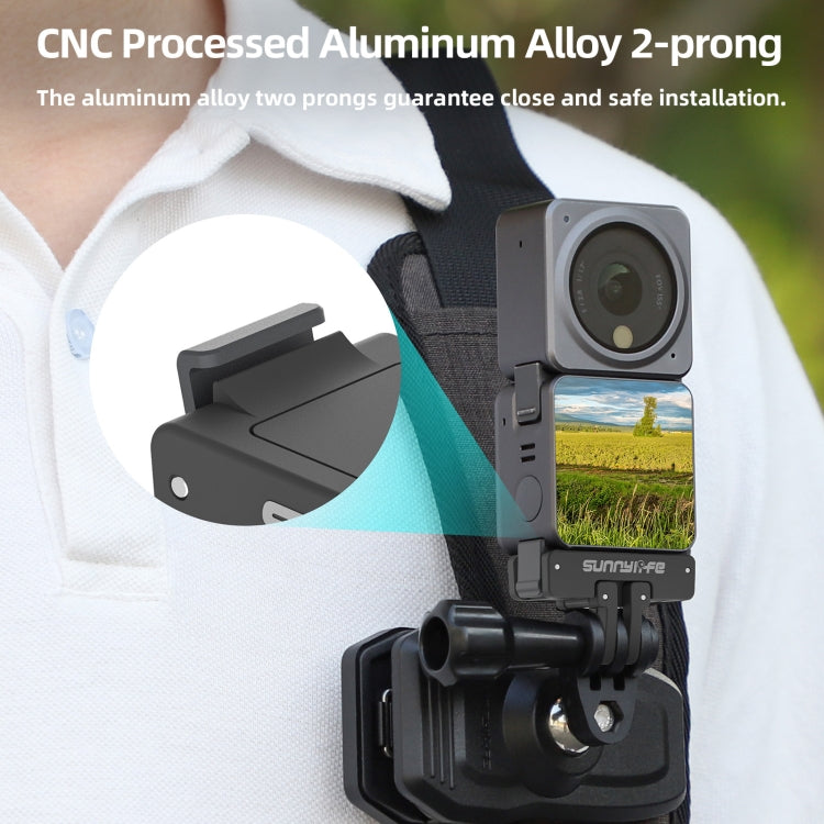 Sunnylife AD691 Magnetic Adapter Mount for DJI Action 2 and Osmo Action, showcasing its strong magnetic suction and durable design.