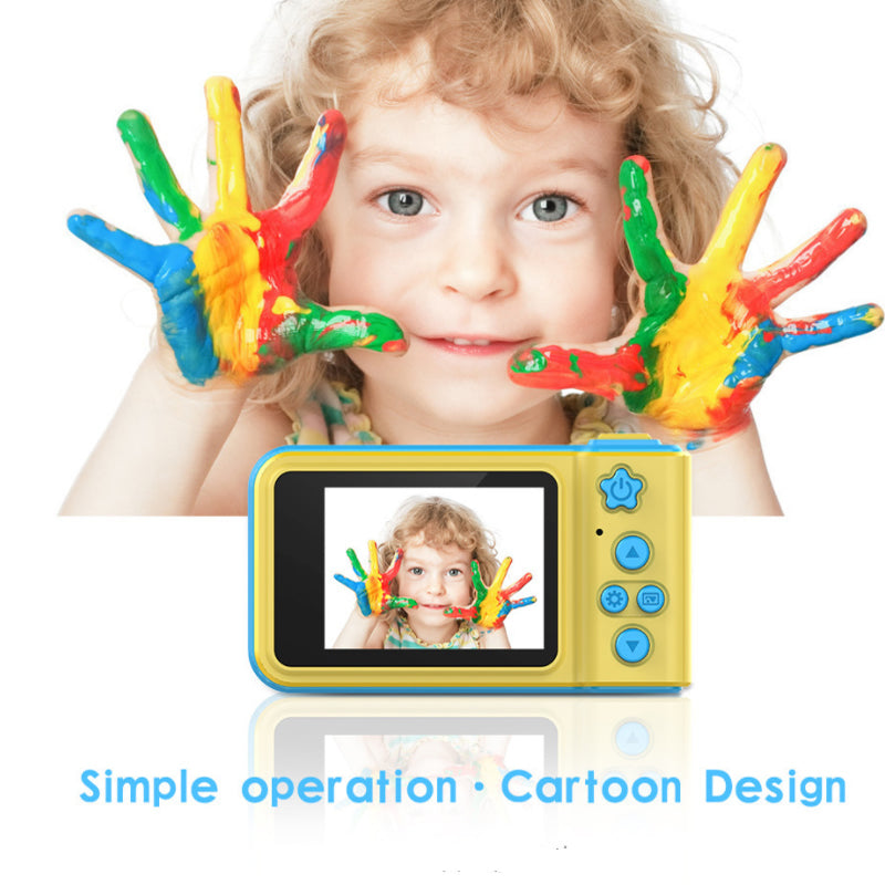 Super Duper Mini Cam Interactive Real Digital Video Camera for Kids in blue and pink colors, featuring a lightweight design and fun interactive elements.