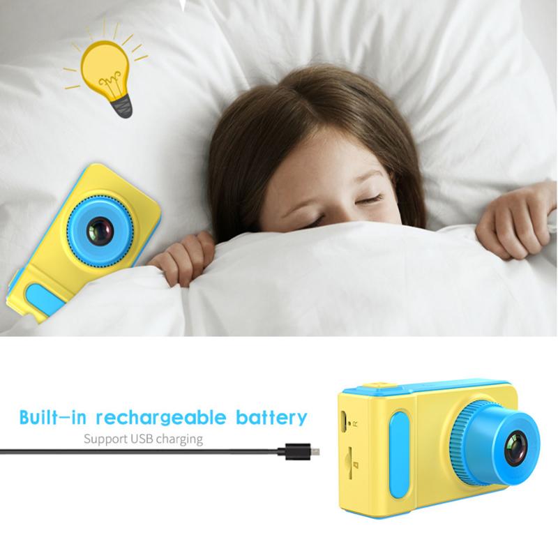 Super Duper Mini Cam Interactive Real Digital Video Camera for Kids in blue and pink colors, featuring a lightweight design and fun interactive elements.