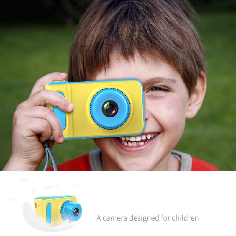 Super Duper Mini Cam Interactive Real Digital Video Camera for Kids in blue and pink colors, featuring a lightweight design and fun interactive elements.