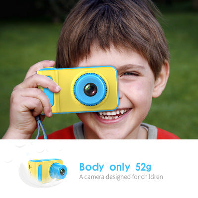 Super Duper Mini Cam Interactive Real Digital Video Camera for Kids in blue and pink colors, featuring a lightweight design and fun interactive elements.