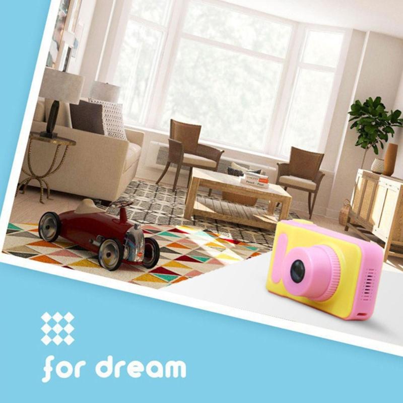 Super Duper Mini Cam Interactive Real Digital Video Camera for Kids in blue and pink colors, featuring a lightweight design and fun interactive elements.