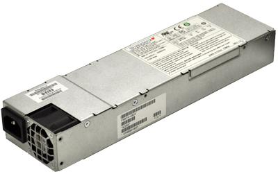 Supermicro 920W1U Redund PSU with quiet mode, showcasing its sleek design and power specifications.