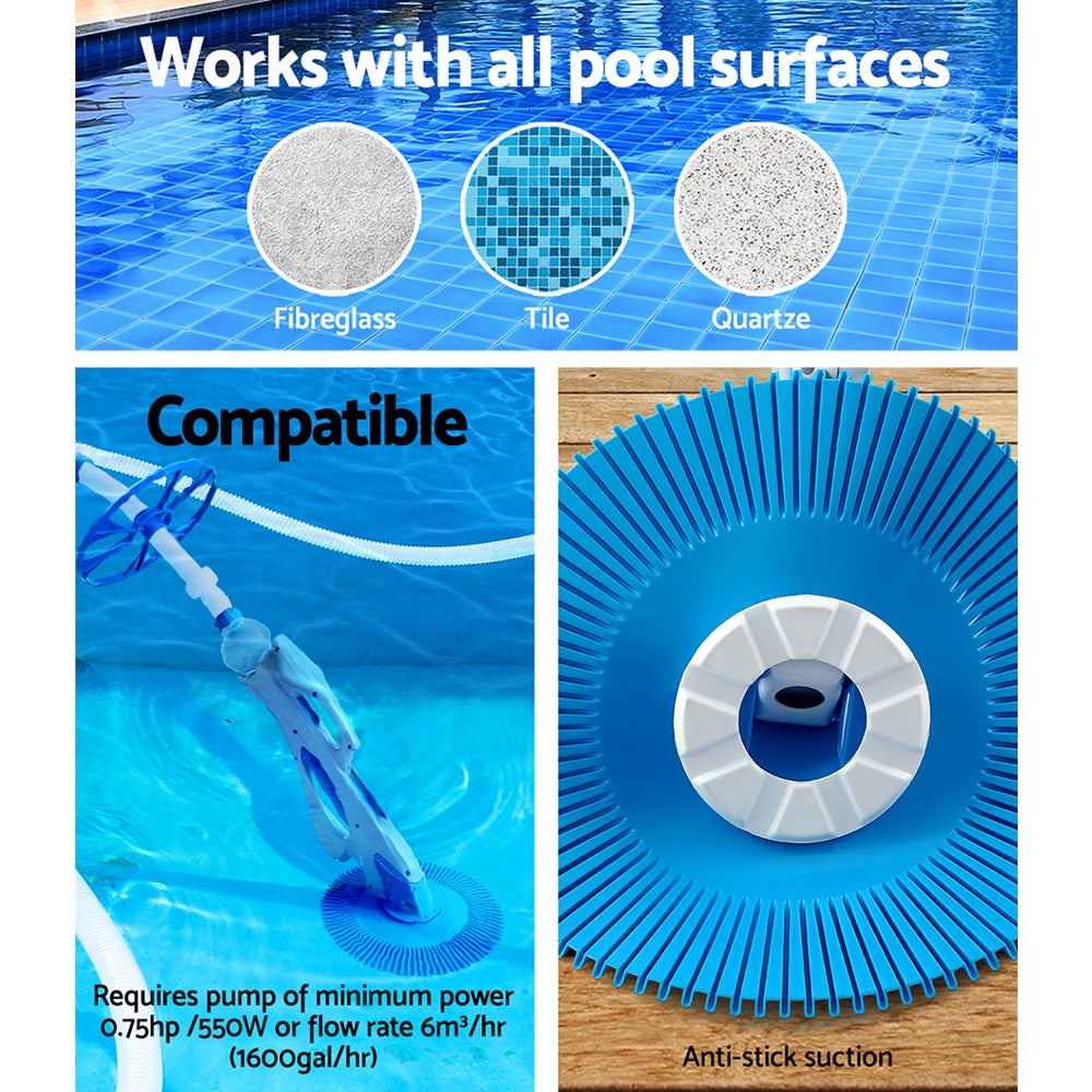 Automatic Swimming Pool Cleaner with 10M Hose, designed for efficient cleaning of pool floors and walls.