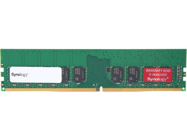 Synology DDR4 Memory Module RAM, 8 GB, designed for NAS servers, featuring 288-pin DIMM form factor and ECC technology.