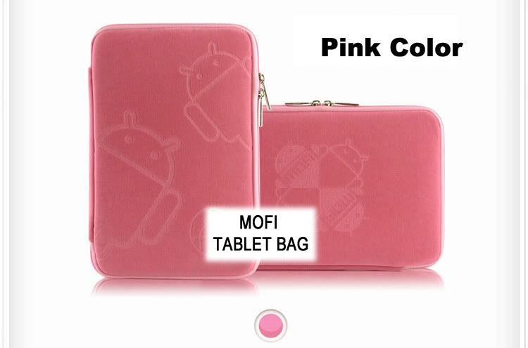 MofiZip Case in Pink designed for 10-inch tablets, featuring padded protection and twin zip flexibility.