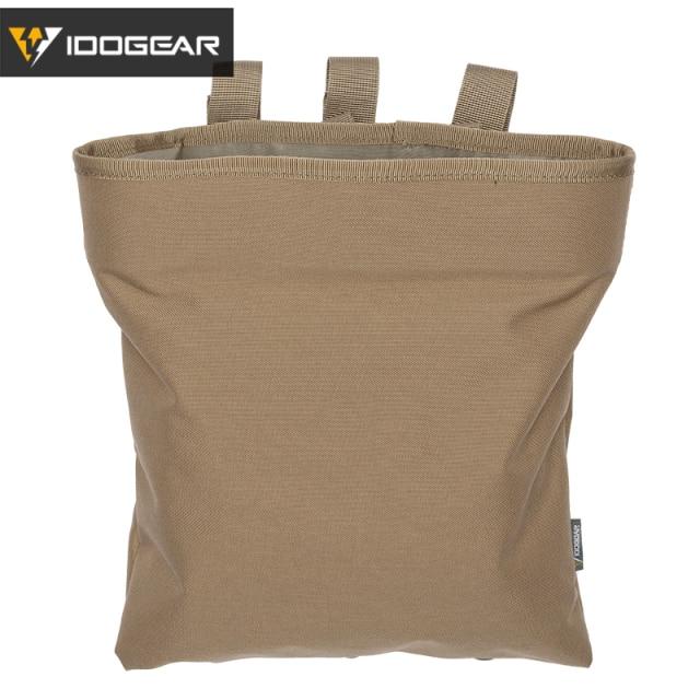 Tactical Magazine Dump Pouch in black, made from durable 1000D nylon, designed for efficient storage of magazines and tactical gear.