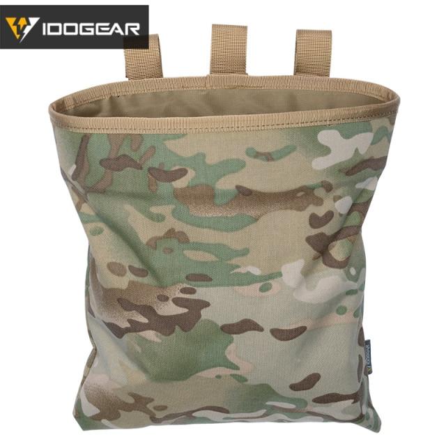 Tactical Magazine Dump Pouch in black, made from durable 1000D nylon, designed for efficient storage of magazines and tactical gear.