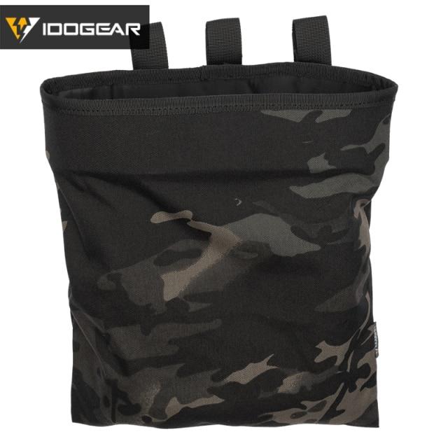 Tactical Magazine Dump Pouch in black, made from durable 1000D nylon, designed for efficient storage of magazines and tactical gear.