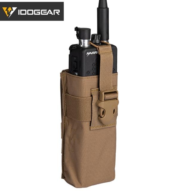 Tactical Radio Pouch for RRV vest in Multicam color, designed for walkie talkies with MOLLE compatibility, made from durable nylon fabric.