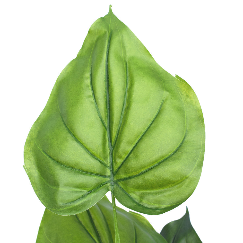 150cm artificial Taro plant with vibrant green leaves in a standard plastic pot, showcasing realistic foliage for home or office decor.