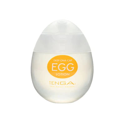 Tenga Egg Lotion in a compact egg-shaped container, designed for enhancing pleasure with Tenga toys.