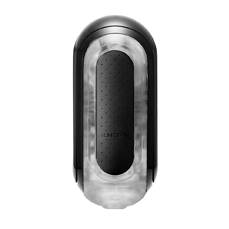 Tenga Flip Zero Black male masturbator showcasing its sleek design and advanced internal textures for enhanced pleasure.