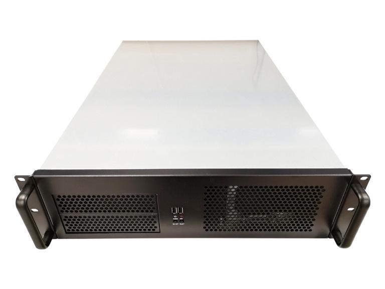 TGC Rack Mountable Server Chassis 3U with 8 internal 3.5' bays, showcasing its robust design and efficient layout for server setups.