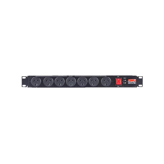 Thor RF11R 1RU 7 Way Smart Guard Remote Power Rail with multiple outlets and surge protection features.