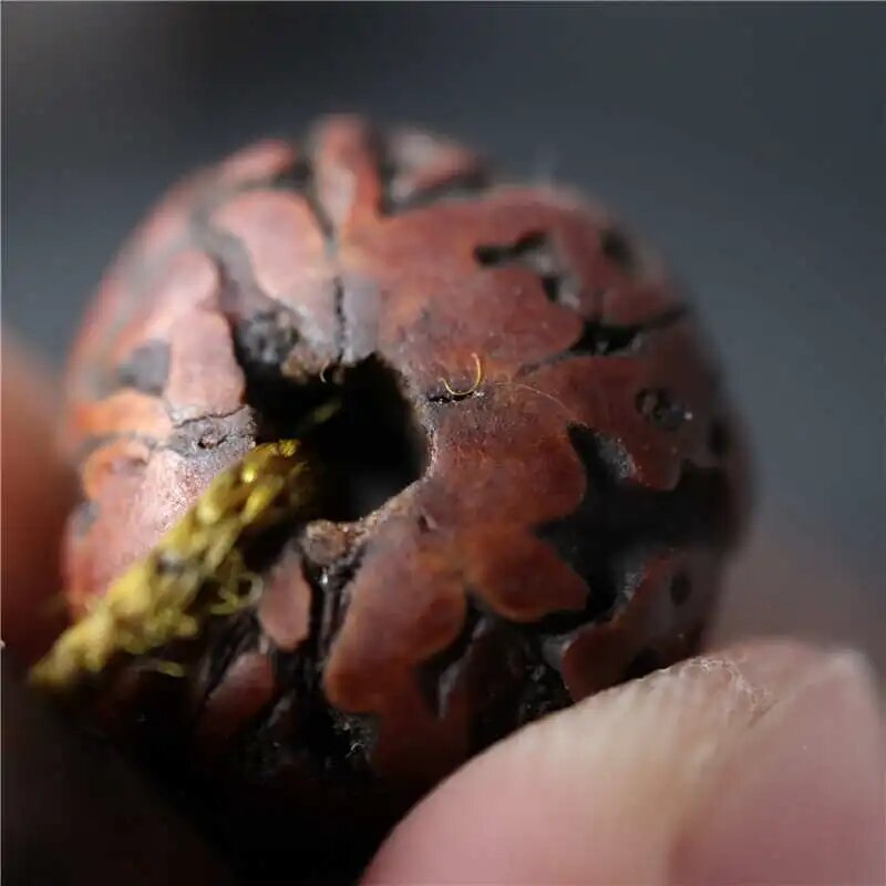 Tibetan Buddhist Mala featuring 108 big oiled Rudraksha and Bodhi beads, designed for meditation and spiritual practices.