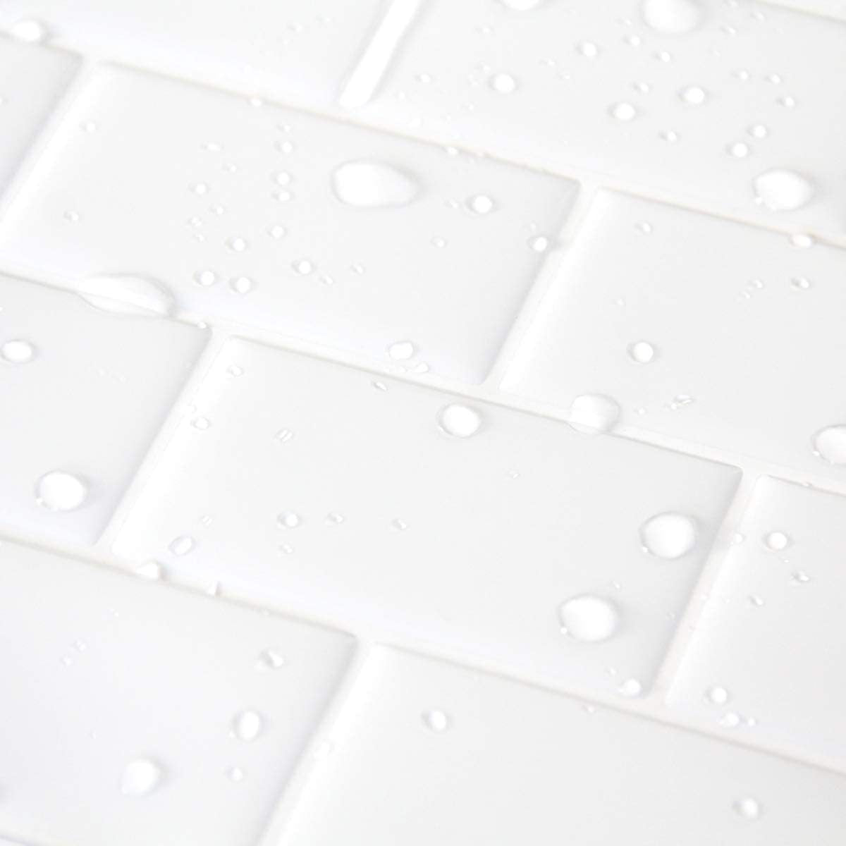 Tiles 3D Peel and Stick Wall Tile Hexagon White, showcasing a modern design with a three-dimensional look, perfect for home decor.