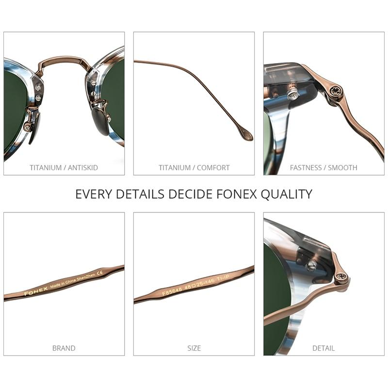 A pair of stylish Titanium Acetate Polarized Sunglasses for men, featuring a retro vintage square design with UV400 protection.