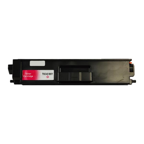 TN-340 Magenta High Yield Generic Toner cartridge, designed for high-quality printing with a yield of 3500 pages.