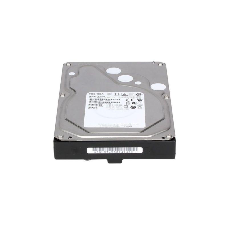 TOSHIBA 3.5 12TB hard drive with 7200RPM speed and 256MB cache, showcasing its robust design and large storage capacity.