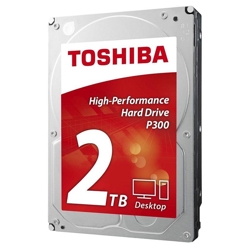 TOSHIBA 3.5 2TB 7200rpm hard drive with sleek design and SATA interface.