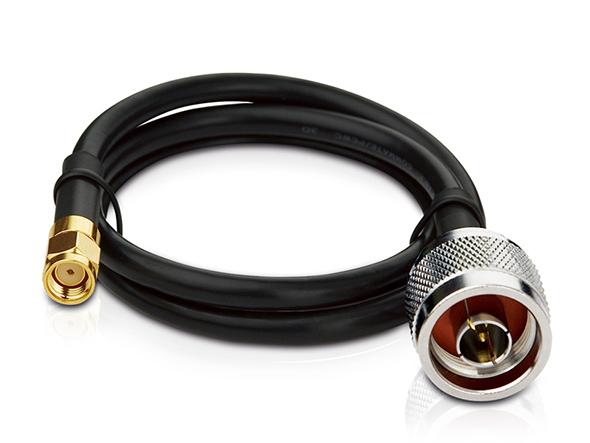 TP-LINK TL-ANT200PT 0.5M Low-loss N-Type Male to RP-SMA Male Pigtail Cable, designed for outdoor use with weatherproof features.