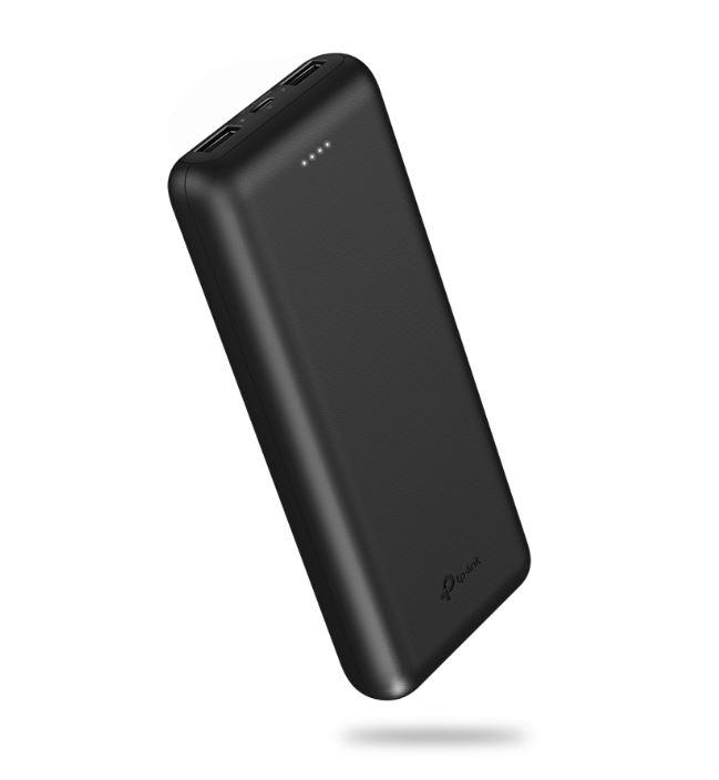 TP-LINK TL-PB20000 power bank with a sleek design and LED indicator, showcasing its high capacity of 20000mAh.