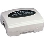 TP-LINK TL-PS110U USB Ethernet Print Server with USB and Ethernet ports, compact design for easy integration.