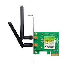 TP-LINK TL-WN881ND N300 Wireless N PCI Express Adapter with detachable antennas and PCI Express interface.