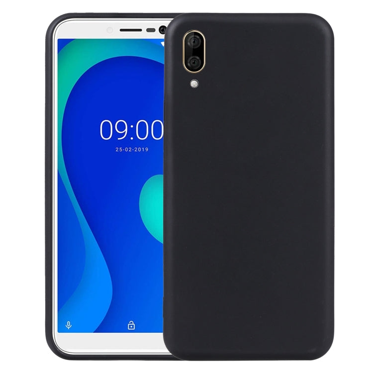 Black TPU phone case designed for Wiko Y80, showcasing its sleek and durable design.