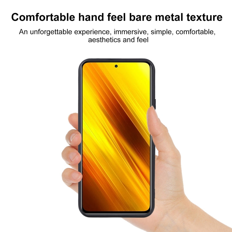 Black TPU phone case designed for Xiaomi Poco X3 NFC, Poco X3, and Poco X3 Pro, showcasing its sleek design and protective features.