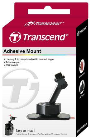 TRANSCEND TS-DPA1 Adhesive Mount for DrivePro, featuring a lockable suction pad and adjustable swivel for optimal camera positioning.