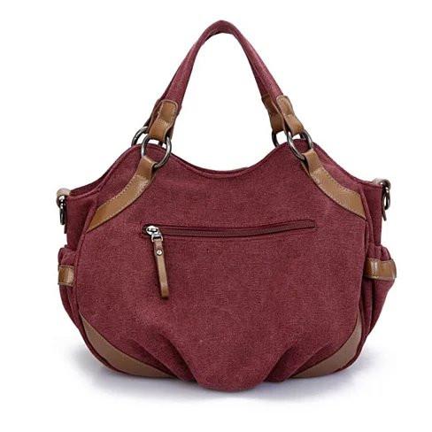 Travel Town Canvas Shoulder Bag in vibrant colors, showcasing its durable material and spacious design.