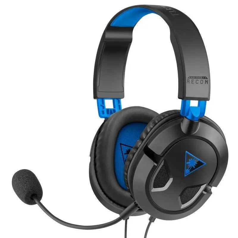 Turtle Beach Recon 50P Black PS4 gaming headset with adjustable microphone and comfortable ear cushions.