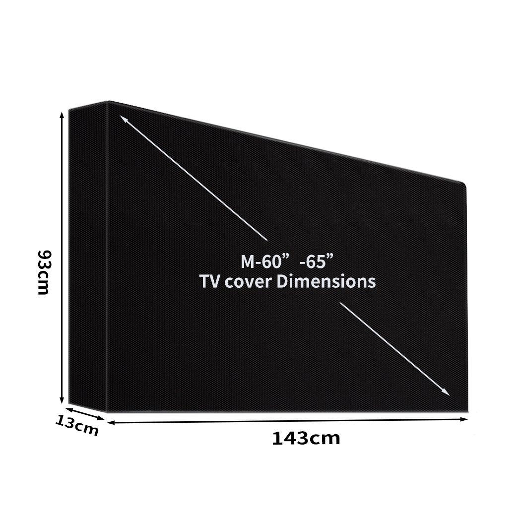 Outdoor TV cover for 60-65 inch televisions, made of durable Oxford fabric, designed to protect against weather and dust.