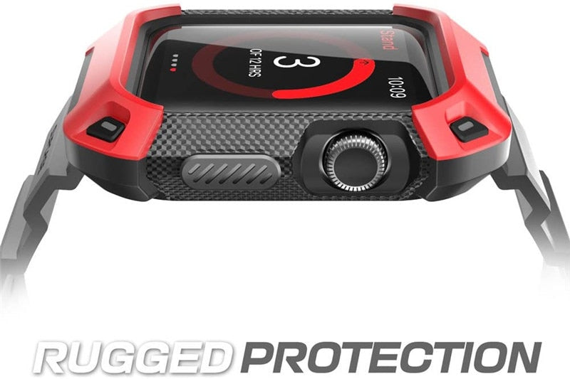 UB Pro Case for Apple Watch 3/2/1 (42mm) in rugged design, showcasing its durable PC and TPU materials.