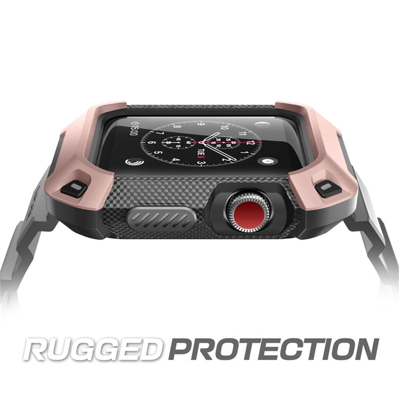 UB Pro Case for Apple Watch 3/2/1 (42mm) in rugged design, showcasing its durable PC and TPU materials.