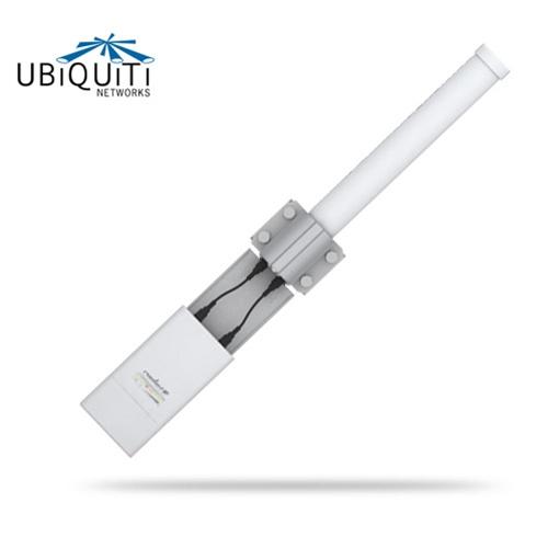 Ubiquiti 5GHz AirMax Dual Omni Directional 10dBi Antenna showcasing its sleek design and robust build, ideal for outdoor wireless networks.