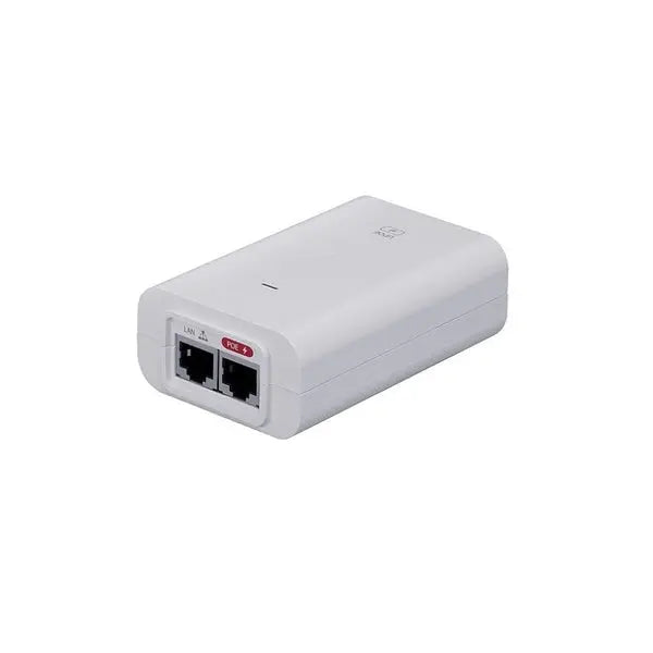 Ubiquiti 802.3af Supported PoE Injector with surge protection features and ESD safety.