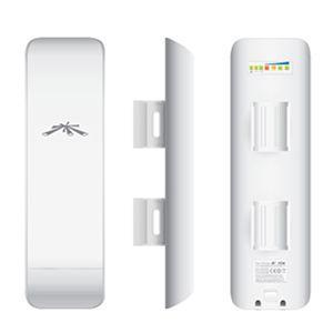 UBIQUITI Nanostation M5 5GHz WiFi antenna with MIMO technology, designed for efficient wireless connectivity.