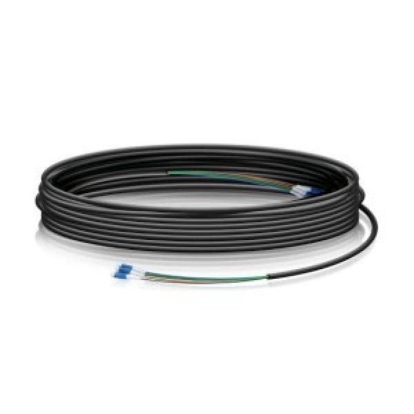 UBIQUITI Single Mode LC-LC Fiber Cable - 30m, featuring a durable outdoor-rated jacket and six-strand design for optimal performance.