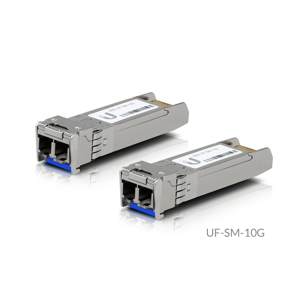 Ubiquiti UF-SM-10G Single Mode Fibre SFP Module pack of 2 with LC connectors.