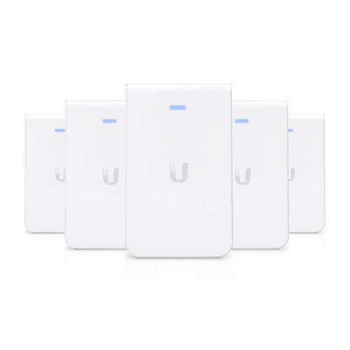 UBIQUITI UniFi 802.11AC In-Wall Access Point with Ethernet ports, designed for seamless connectivity.