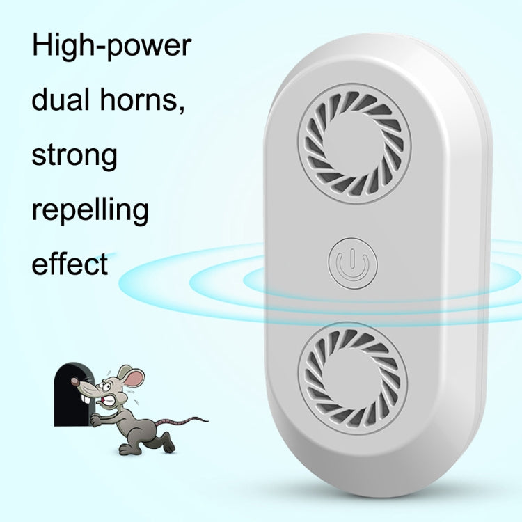 Ultrasonic Mosquito Repellent device with dual speakers and sleek design, ideal for pest control in homes.