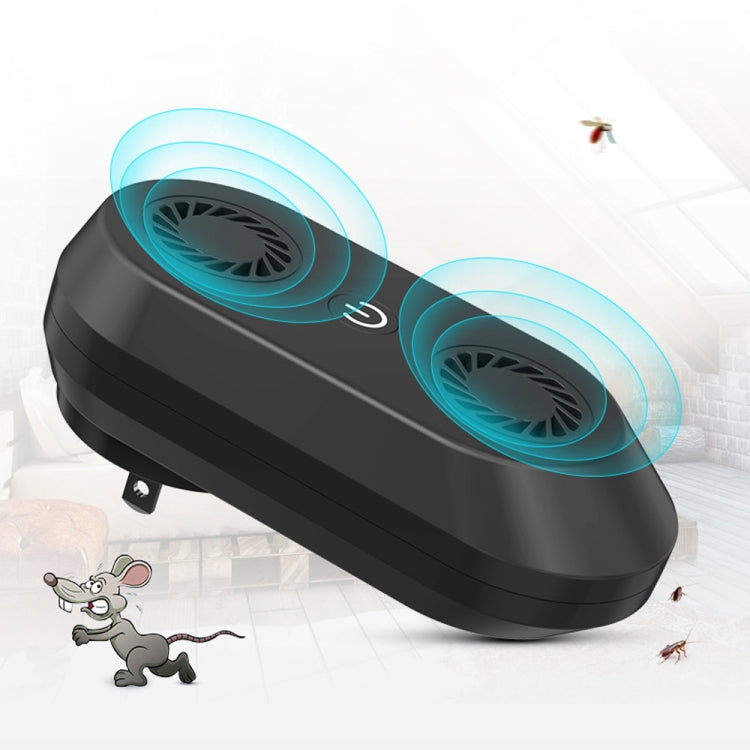 Ultrasonic Mosquito Repellent device with dual speakers and sleek design, ideal for pest control in homes.