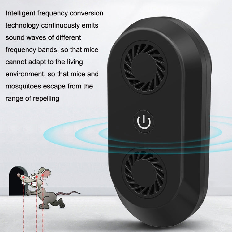 Ultrasonic Mosquito Repellent device with dual speakers and sleek design, ideal for pest control in homes.