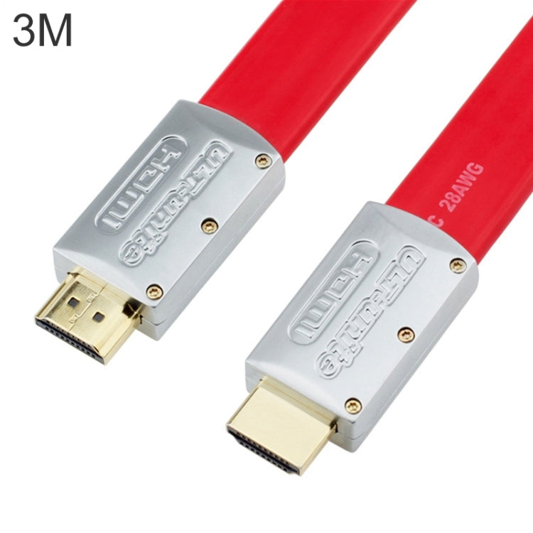 ULT-unite 4K Ultra HD Gold-plated HDMI to HDMI Flat Cable showcasing its flat design and gold-plated connectors.